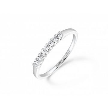 Sophisticated classic 9 stone claw set round brilliant cut diamond eternity ring 0.32 carat F/G Colour & SI Clarity