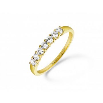 Sophisticated classic 7 stone claw set round brilliant cut diamond eternity ring 0.42 carat F/G Colour & SI Clarity