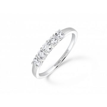 Sophisticated classic 5 stone claw set round brilliant cut diamond eternity ring 0.50 carat F/G Colour & SI Clarity
