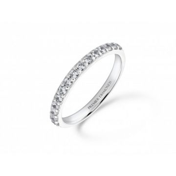 Elegant 15 stone round brilliant cut diamond half eternity ring 0.38 carat F/G Colour & SI Clarity