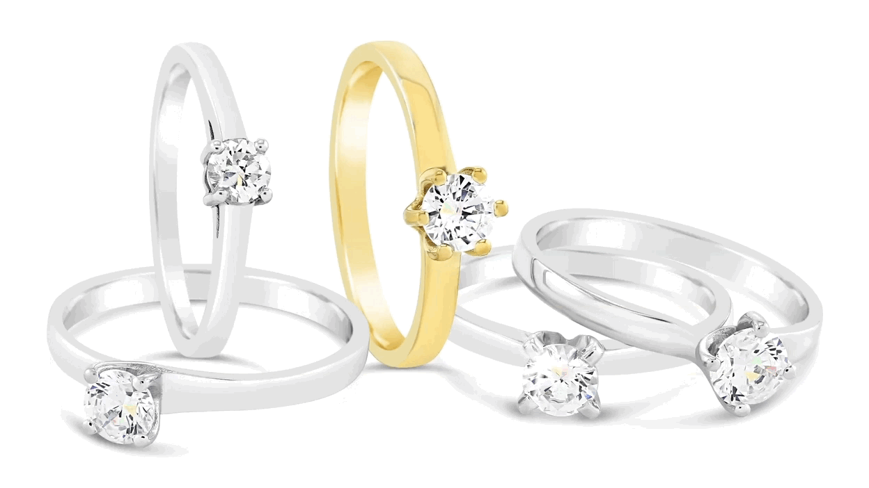 Classic Solitaire Diamond Rings
