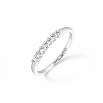 Sophisticated classic 7 stone claw set round brilliant cut diamond eternity ring 0.25 carat F/G Colour & SI Clarity