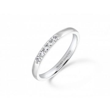 Elegant 5 stone round brilliant cut diamond eternity ring 0.13 carat F/G Colour & SI Clarity